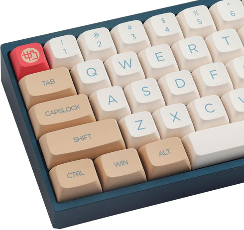 Hyekit PBT Keycaps - 138 Keys Soy Milk Dye-Sublimation Cute Keycaps, XDA Profile for Mechanical Keyboards