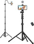 Phone Tripod, 81" Tall with Remote, Gooseneck Stand and Phone Holder, Selfie Stick Tripod for iPhone 15 14 13 Pro,