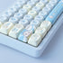 Hyekit PBT Keycaps - 145 Keys Baby Cat Keycaps, Dye-Sublimation Cute MOA Profile Custom Keycaps for Cherry MX