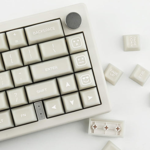 Tsungup PBT Keycaps - White Jade Keycaps, 142 Keys Crystal Jelly Translucent Custom Keycaps, SA Profile Shine Through