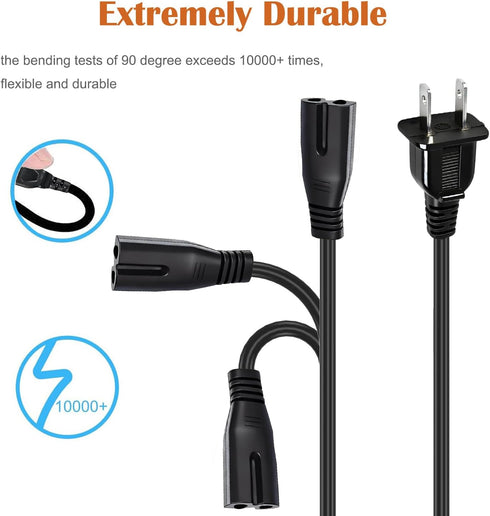Metasources 2-Prong DRC-8312 8312NC DRC8312N DRC8312NC 8312 DRC8312 218104 120V 60Hz 36W AC in Power Cord Cable Plug