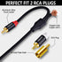 ZEQKULW 2RCA 2RCA 2RCA 2 30FT, 2-RCA) Audio Video Cable Male to Male Stereo Audio RCA Cables Dual Shielded Gold-Plated