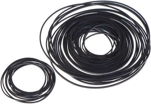 Cassette Tape Machine Recorder Rubber Belt, 50Pcs Maintenance Mix Flat for Recorders, CD-ROM, Video Machines