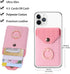 Card Holder & Ring Stand for Smartphones, Stick-on Wallet for iPhone & Android, Adhesive Credit Card Sleeve