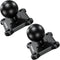 2 PCS 1" Ball Mount with Aluminum Alloy Square Plate, Universal Mounting Base for Garmin, Lowrance, Humminbird