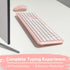X9 Pink Keyboard and Mouse Combo - 2.4G Wireless Cute Colorful Wireless Set (110 Keys and 18 Shortcuts) for PC and