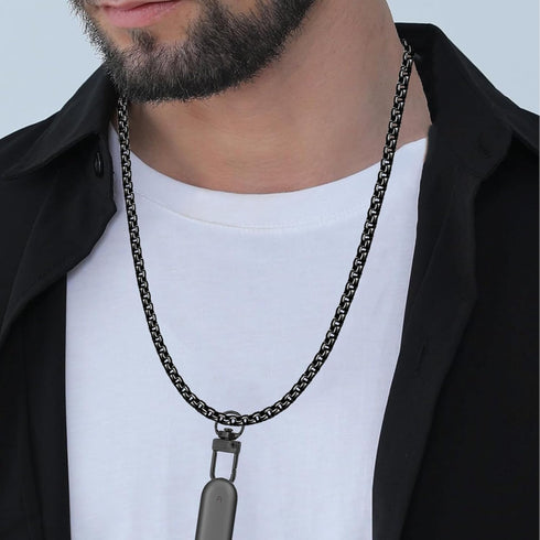 HonLanful Neck Strap Compatible with PLAUD NotePin AI Voice Recorder Necklace Accessories Metal Stainless Steel