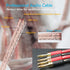 UCINNOVATE 2Pack 4m 13AWG Speaker Cable with Gold Plated Banana Plugs, Pre-Connected HiFi Copper for Home Theater