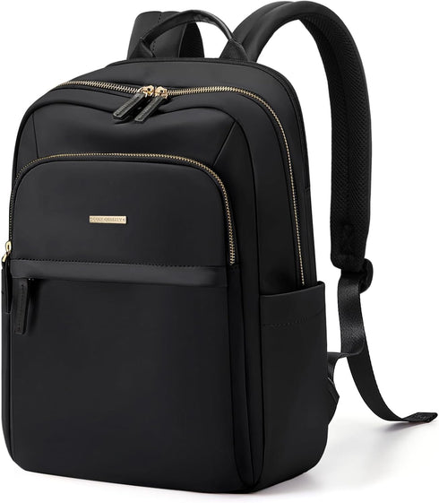 Laptop Backpack for Women, Casual Daypack Purse for Travel Work, Fits 16 Inch Notebook (Black)