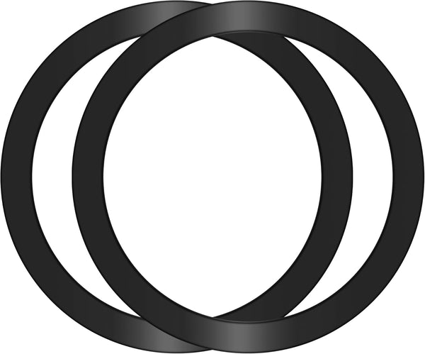 2Pcs Metal Ring Sticker for Pop Socket, Magnetic Adapter Adhesive for iPhone, Magsafe Wireless Charger, Black