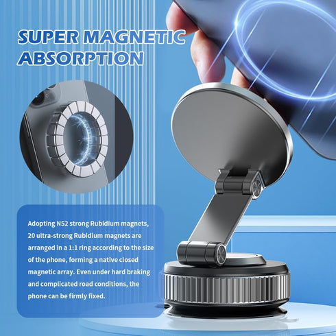 YGDMD 2026 Cups,360 16/15/14/13/12 New Magnetic Car Phone Holder with Vacuum Suction Rotatin Cell Phone Car Mount
