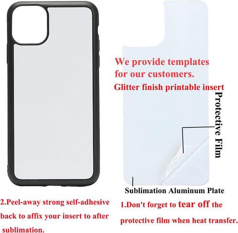 JUSTRY 5 PCS Sublimation Blanks Phone Case, Black Soft Rubber Anti-Slip Shockproof Cover for iPhone 11 Pro Max