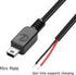 YAODHAOD Mini USB Male Pigtail Power Cable, 5V 3A Mini USB to 2 Pin Open End for USB Equipment, 1M/3.3FT