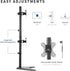 VIVO Free-Standing Dual Monitor Desk Stand, Holds 2 Ultrawide Screens up to 34 inches, Black, STAND-V002L