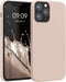 kwmobile Case for Apple iPhone 12 / 12 Pro, TPU Silicone Phone Cover with Soft Finish - Dusty Pink
