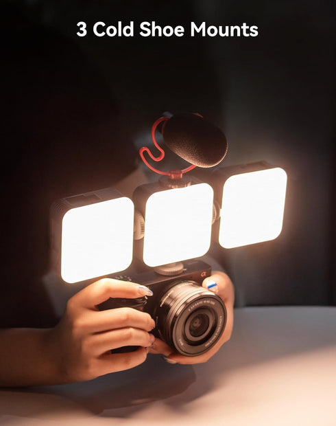 SmallRig P96 LED Video Light, Portable Camera Lights with 96 LED Beads for Photography, Rechargeable 2200mAh
