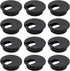 12 Pack 2 Inch Black Desk Grommet Kit, Plastic Cover for Office Wire Cable Hole Organizer