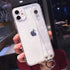 Omorro Bling Girly Case for iPhone 12 Pro Max - Glitter Candy Color Crystal Clear Cover with Adjustable Hand Finger