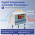 SOTOP 120mm 5V 120mm 25mm, WHTech USB Fan with Temperature Controller & LED Voltage Display Speed Controller, DC x