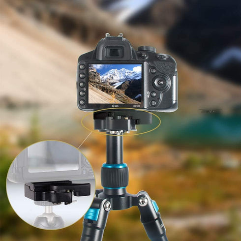 UTEBIT 323 RC2 Quick Release Plate - Metal Rapid Adapter with 1/4" and 3/8" Camera Screw for Manfrotto Tripod