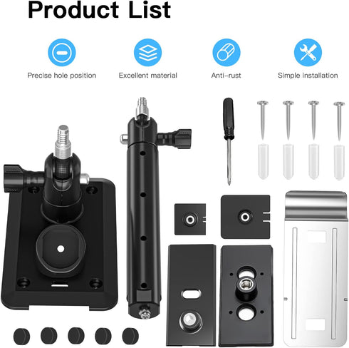 HOLACA 2-in-1 Vinyl Siding Clips for Stick Up Cam Pro Solar Panel, Spotlight Cam Pro/Plus, and Stick Up Cam