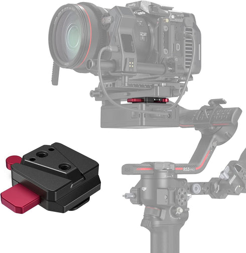 SmallRig Mini V Mount Battery Plate for DJI RS 3 / RS 3 Pro/RS 2 / RSC 2 Gimbals, V-Lock & Cold Shoe