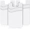 Senose Phone Card Holder, Stick On Silicone Wallet for Back of Phone, Compatible with Most Cell Phones - Pack of 3