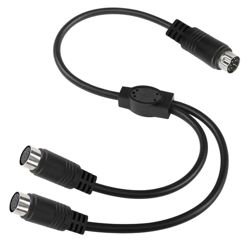 CERRXIAN 1.6FT/50CM S-Video 10 Pin Mini DIN Y Splitter Connector Cable 10