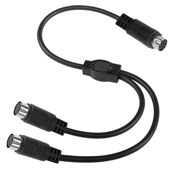 CERRXIAN 1.6FT/50CM S-Video 10 Pin Mini DIN Y Splitter Connector Cable 10