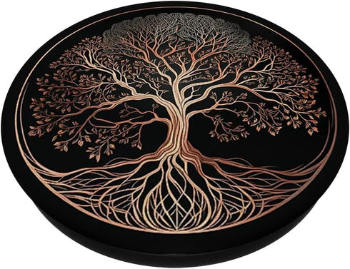 Tree Of Life Yoga Leaves Spiritual Symbol Nature Rose PopSockets Standard PopGrip