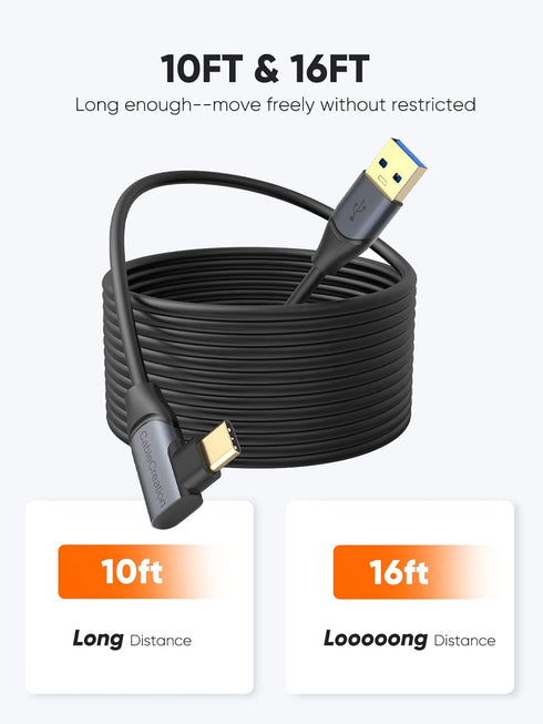 CableCreation Compatible with Quest 2/Quest Pro Link Cable 10FT, 5Gbps USB C Cable for High Speed Data Transfer and