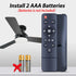 WDZP B7810 B7801, YB-460 New Fan Remote Control fit for Mpayel EINRZi Low Profile Ceiling Fans with Lights