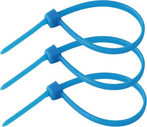 URBEST 100 Pcs Self Locking Wire Cable Zip Ties, 4 Inch Nylon Zip Tie, Blue