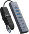 ABFCRTTW 4Ft 7-Port USB Hub 3.0 for Desktop, 4 USB-A & 3 USB-C