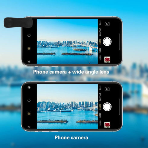 Phone Camera Lens Kit, 6 Lenses + LED Light + Remote Shutter + Tripod for iPhone & Android