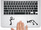 Cute Cartoon Pushing and Standing Silhouette MacBook Trackpad-Laptop, G1-A24