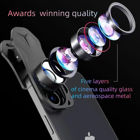 Fisheye 235° Fish Eye Lens | Universal HD Phone Fisheye Lens for iPhone and Android Smartphones