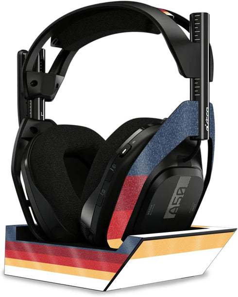 MightySkins Glossy Glitter Skin for Astro A50 Wireless Headphones + Base Station (Gen 4) - Vintage Lines | Durable