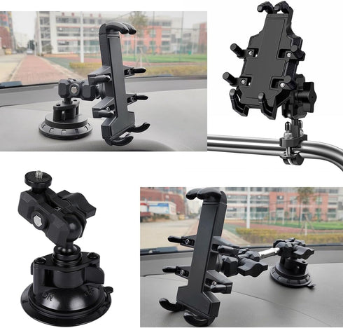 Short Double Socket Arm for RAM Mounts, Compatible with B Size 1'' Ball Phone Holder, Aluminum Alloy Material