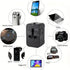 Zinalop MP3s Travel Adapter, Universal Power Adapter Worldwide Wall AC Power Plug Converter Travel Charger with Type-C