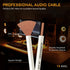 UCINNOVATE 14 AWG OFC Speaker Cable with Gold-Plated Pin Banana Plugs, Audiophile HiFi 3m/9.8Ft White Speaker Wire for