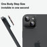 iPhone 15 / 15 Plus Camera Lens Protector, 2 Pack, Tempered Glass Screen Cover Film, Matte Alloy Metal, Black