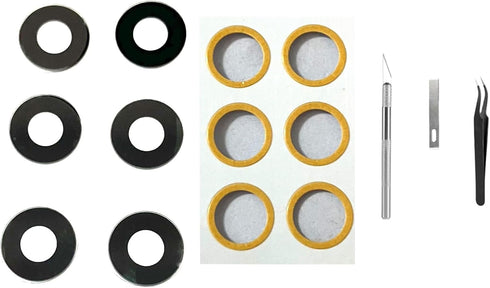 ZYHGAOLIQIN 2Set/6pcs Rear Camera Lens Glass Back Lens Glass Replacement for Motorola Moto