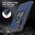 HNHYGETE Tough Rugged Case for Moto G Power 2020, Shockproof with Screen Protector, 360 Rotation Ring Kickstand, Blue