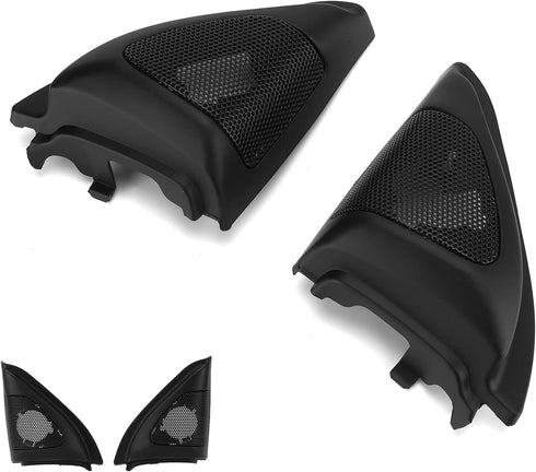 Aramox Stereo Speaker Trim, Pair Car Door Speaker Cover Trim Replacement for Corolla 2003 2006, Black