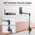 Phone Holder for Desk with Strong Magnetic Design, Tablet Stand Holder with Long Arm, 360° Freely Adjustable Rotation