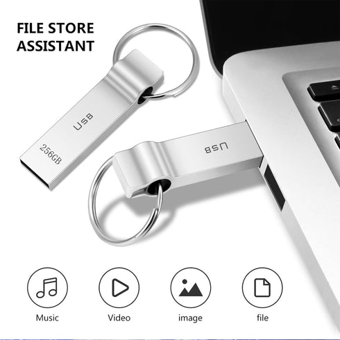 230GB Waterproof USB Flash Drive, High Speed Memory Stick with Keychain Design for Laptop and Tablet