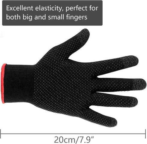 Finger Gloves for Gaming, E-Sports Gaming Gloves with Highly Sensitive Nano-Silver Fiber Material