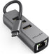 WALNEW USB-C to Ethernet Adapter, 4 in 1 USB C Hub with LAN RJ45, Aluminum Gigabit Network Cable Converter for PC