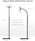 LanPavilion (4.7''-13''), iPad Stand, Adjustable Tablet Floor Stand Metal Tablet Holder with Flexible Gooseneck